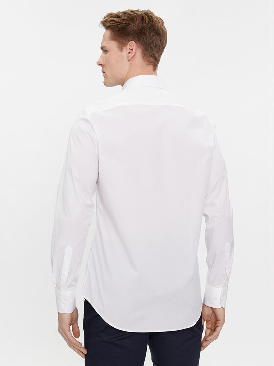 Tommy Hilfiger Tommy Hilfiger Cămașă Cl Flex Poplin Rf Shirt MW0MW31219 Alb Regular Fit