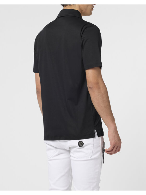 PHILIPP PLEIN PHILIPP PLEIN Polo 26257 Czarny Slim Fit