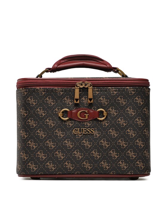 Guess Guess Козметична чантичка Izzy (Q) Travel TWQ865 44930 Кафяв