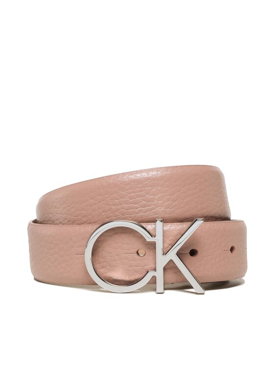 Calvin Klein Damengürtel Re-Lock Ck Logo Belt 30mm Pbl K60K610413 Rosa
