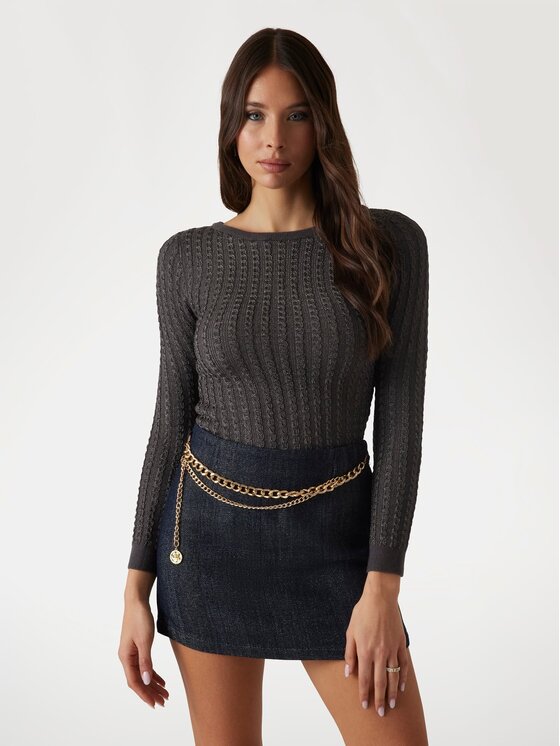 Guess Guess Bluza 170079 Brązowy Classic Fit