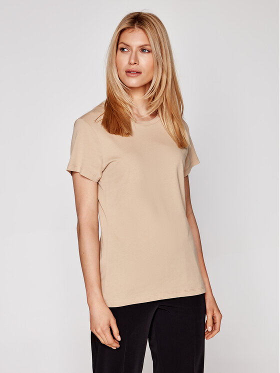 Samsøe Samsøe T-shirt Solly Solid F00012050 Bež Regular Fit