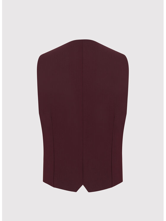 Pako Lorente Pako Lorente Kamizelka P24SF-8X-013 Bordowy Slim Fit