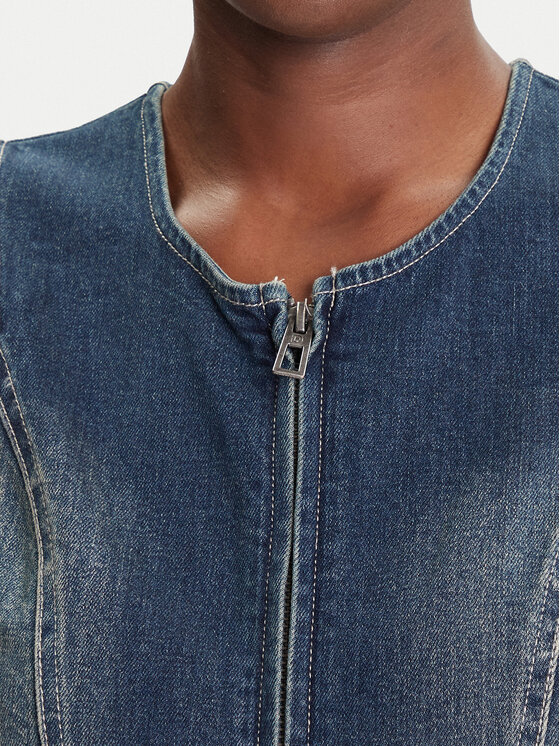 Desigual Desigual Φόρεμα τζιν Poplin 25WWVD03 Σκούρο μπλε Regular Fit