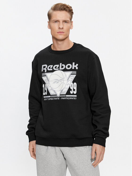 Reebok Reebok Majica dugih rukava Basketball IL4432 Crna Regular Fit