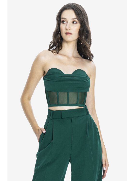 Body, rozmiar 44, Zielone, Top Gorsetowy Palermo Zielone
