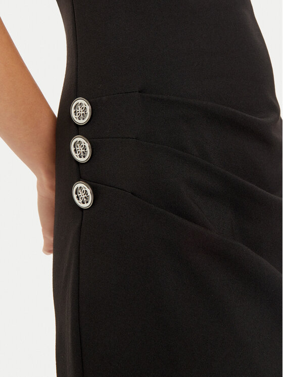 Guess Guess Koktejlové šaty Lena W4BK14 KBJP2 Čierna Slim Fit