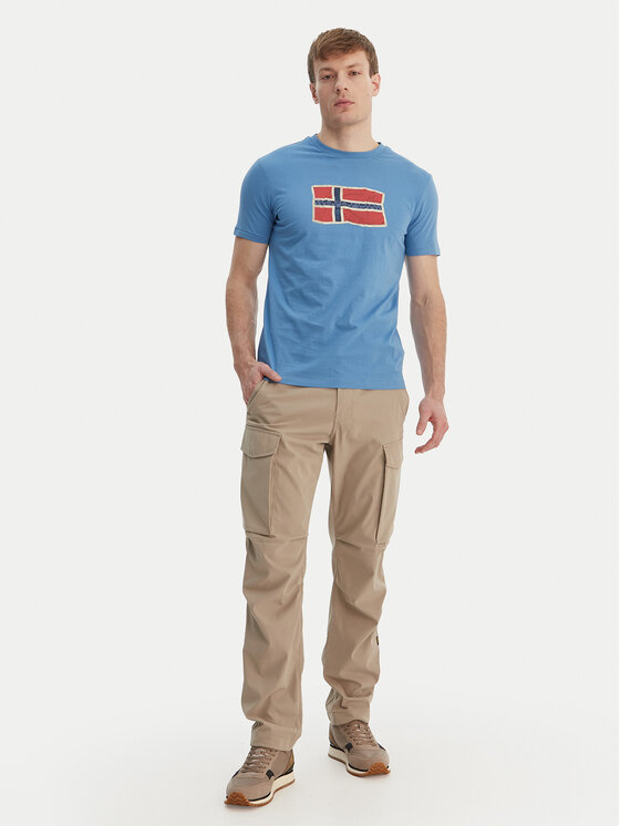 Napapijri Napapijri Tričko S-Mahsa NP0A4FZB Modrá Regular Fit