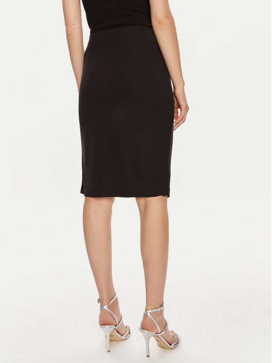 Guess Guess Midi szoknya Elis W4YD53 KAQL2 Fekete Slim Fit
