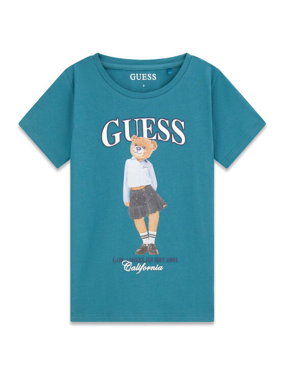 Guess Guess Tričko J6YI08 K3710 Zelená Regular Fit