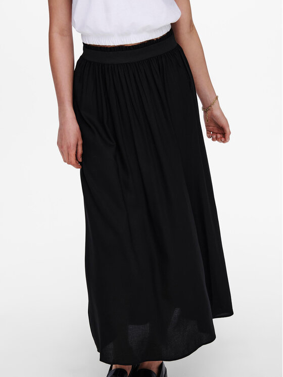 ONLY ONLY Maxi sukňa Venedig 15164606 Čierna Regular Fit