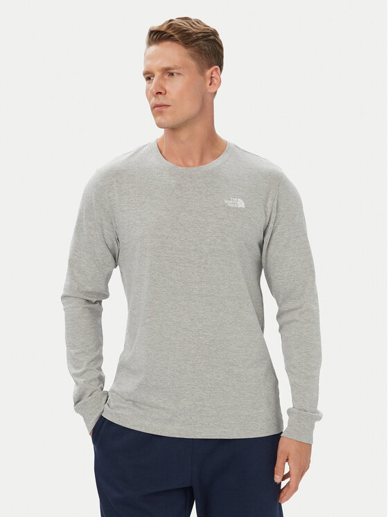 The North Face The North Face Majica dugih rukava Evolution Simple Dome NF0A8EU3 Siva Regular Fit