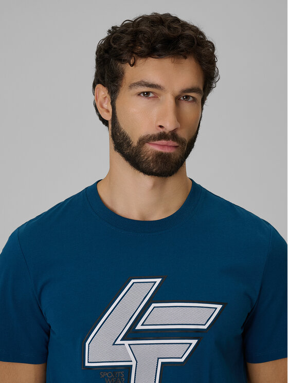 4F 4F T-Shirt CITY Turkusowy Regular Fit