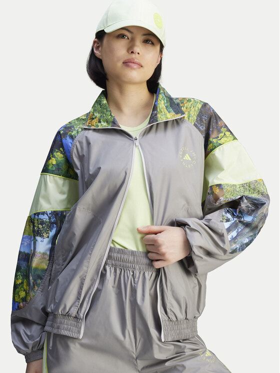 adidas by Stella McCartney adidas by Stella McCartney Mikina Earth Collage JG5793 Sivá Loose Fit