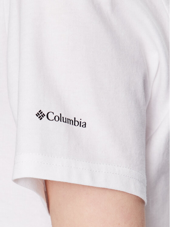 Columbia Columbia T-Shirt North Casades 1930051 Bílá Cropped Fit