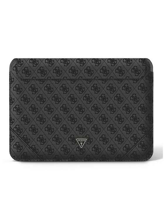 Torba na laptopa Guess, Czarna, 4G Triangle Logo Sleeve