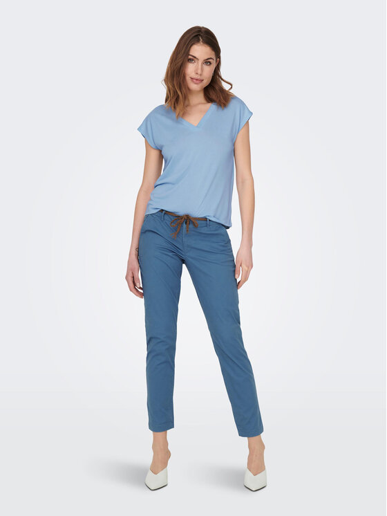 ONLY ONLY Tricou Free 15287041 Albastru celest Regular Fit