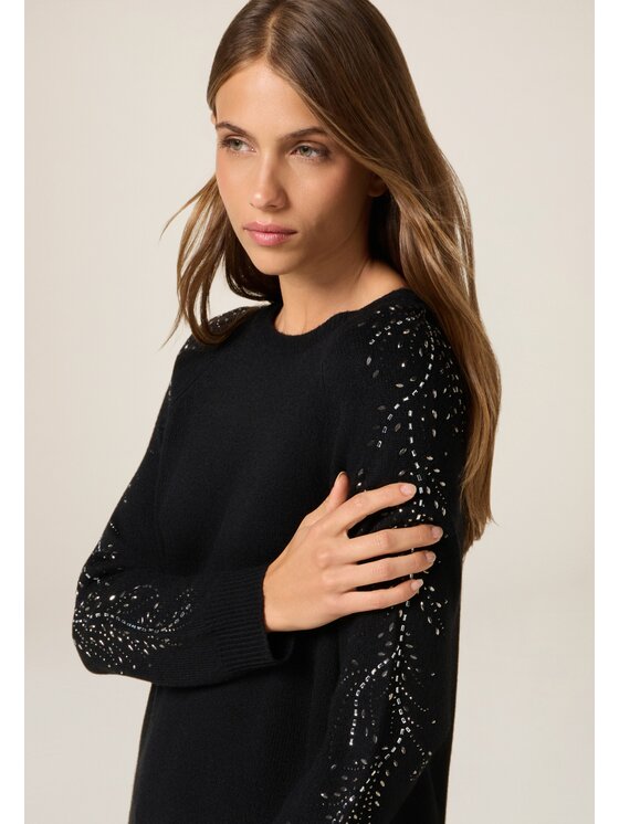 Oltre Oltre Cardigan M325J005065N033 Nero Regular Fit