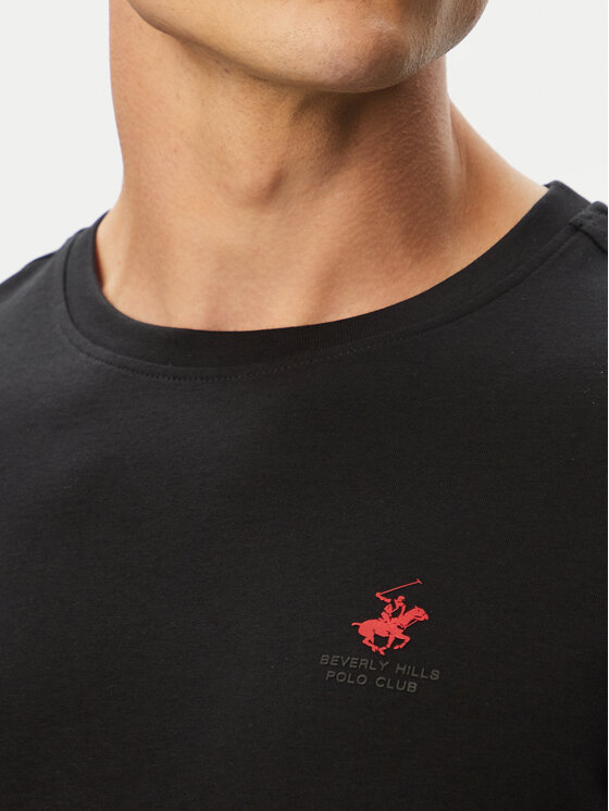 Beverly Hills Polo Club Beverly Hills Polo Club Тишърт P-SS26M-TS5022 Черен Regular Fit