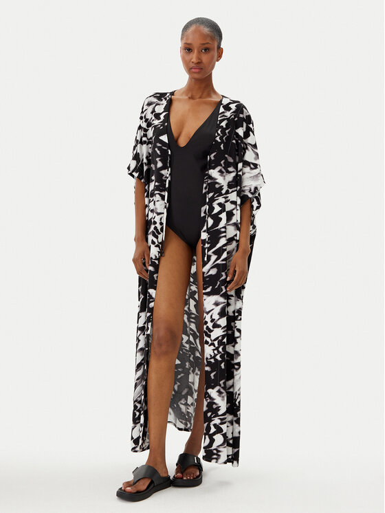 Calvin Klein Swimwear Calvin Klein Swimwear Kimono KW0KW02822 Čierna Relaxed Fit