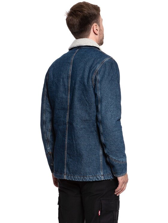 Lee Lee Giubbotto invernale LONG LOCO SHERPA Blu Regular Fit