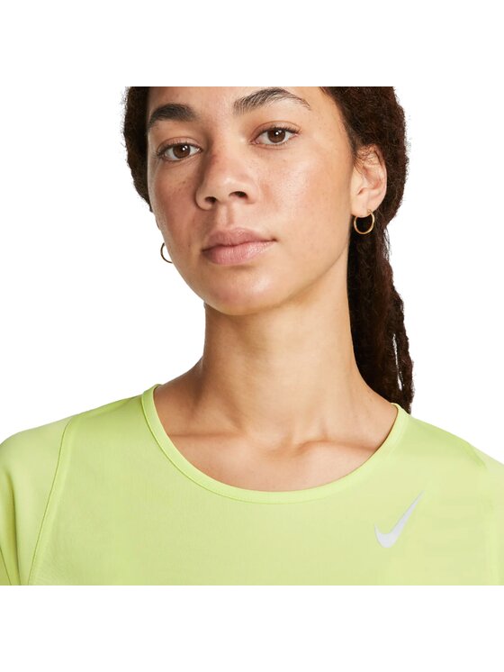 Nike Nike T-Shirt Dri-FIT Race Żółty Regular Fit