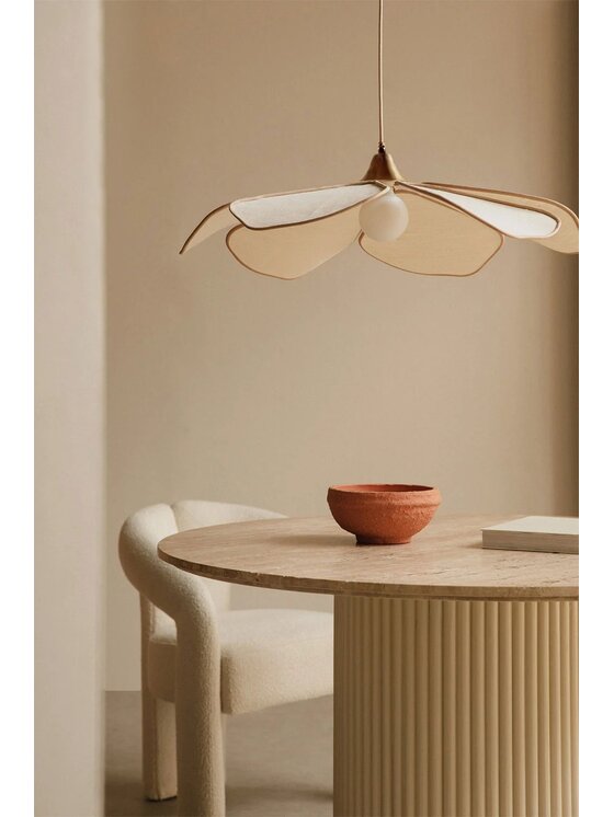 MIAhome MIAhome Lampa wisząca Benavid Ø75 cm Beżowy