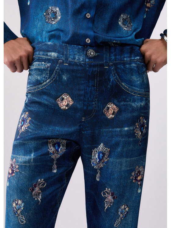 Liu Jo Liu Jo Pantaloni di tessuto UA6311T595879045 Celeste Regular Fit