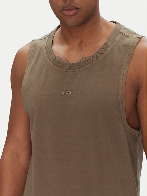 BOSS BOSS Majica brez rokavov 50536739 Khaki Regular Fit
