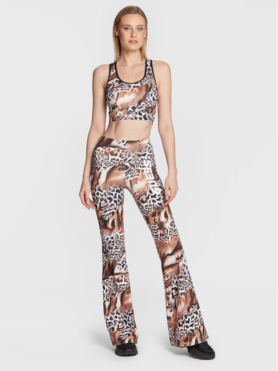 Guess Guess Hlače iz tkanine V3RB02 KBIL2 Rjava Regular Fit