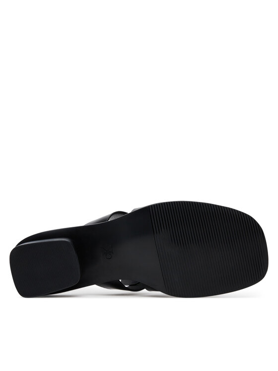 Calvin Klein Jeans Calvin Klein Jeans Šľapky Heel Square Mg Lth YW0YW01702 Čierna