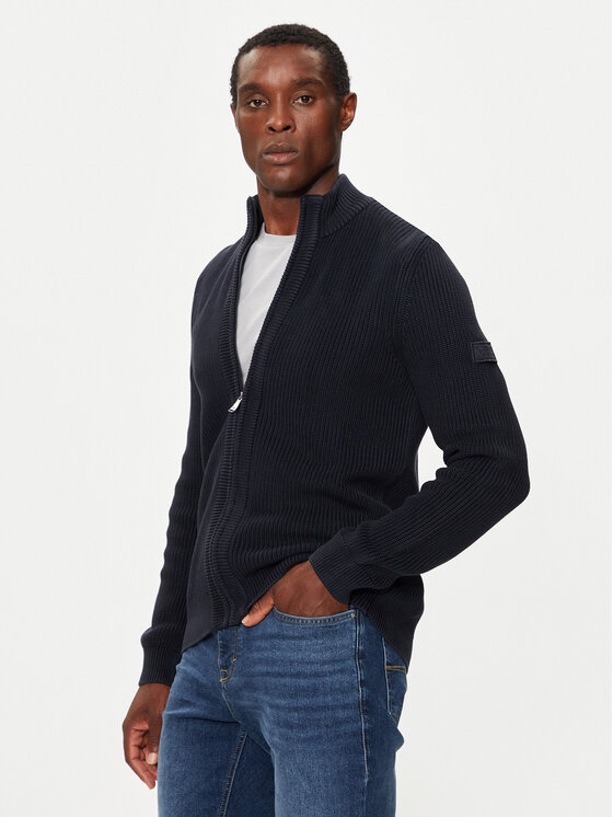 JOOP! Jeans Sveter 15 JJK-16Hajor 30042637 Tmavomodrá Modern Fit