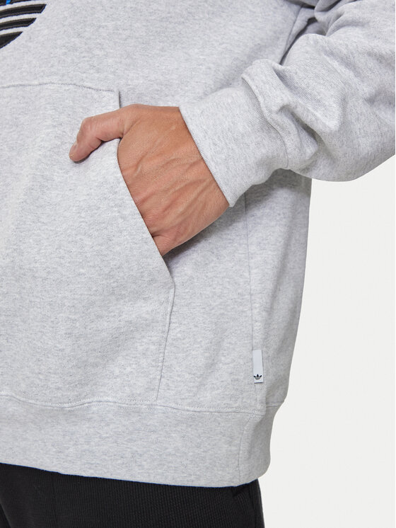 adidas adidas Bluza Flames Logo IS2947 Szary Regular Fit