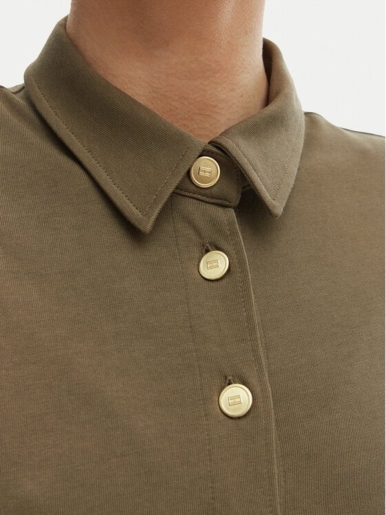 Tommy Hilfiger Tommy Hilfiger Ikdienas kleita WW0WW48756 Zaļš Regular Fit