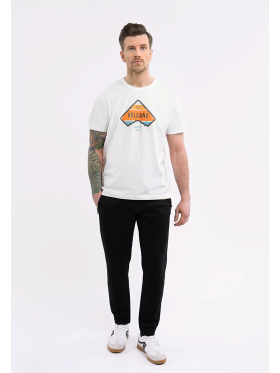 Volcano Volcano Spodnie dresowe N-BEN Czarny Regular Fit