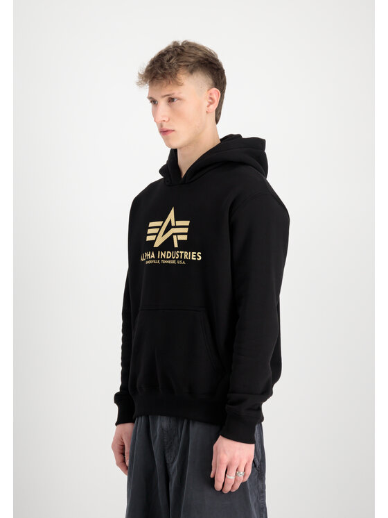 Alpha Industries Alpha Industries Mikina Basic Carbon Hoodie Dvojfarebné zlato Regular Fit