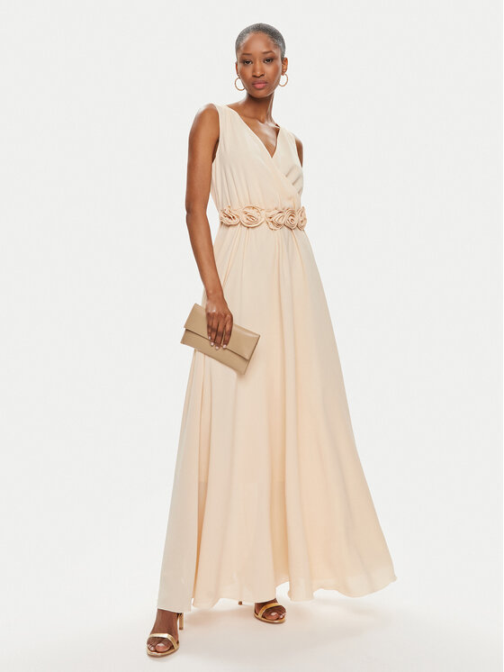 Rinascimento Rinascimento Abendkleid CFC0119070003 Beige Regular Fit