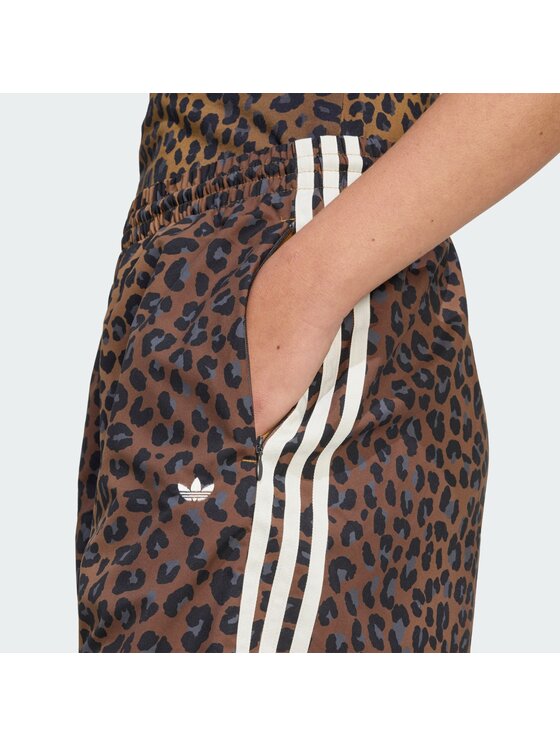 adidas adidas Sportinės kelnės Leopard Firebird JW7302 Ruda Wide Leg