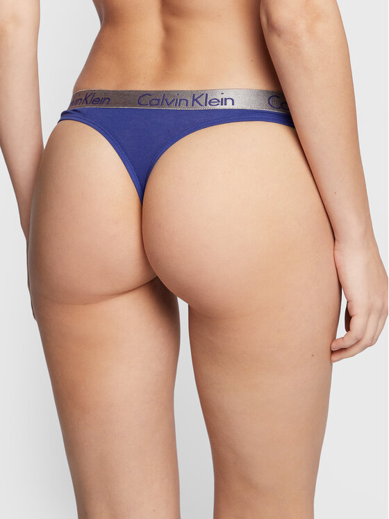 Calvin Klein Underwear Calvin Klein Underwear Stringi 000QD3539E Niebieski
