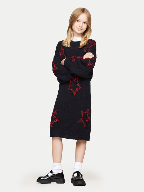Gyerek Kötött ruha Tommy Hilfiger, Méret: 16Y, Sötétkék, KG0KG08211