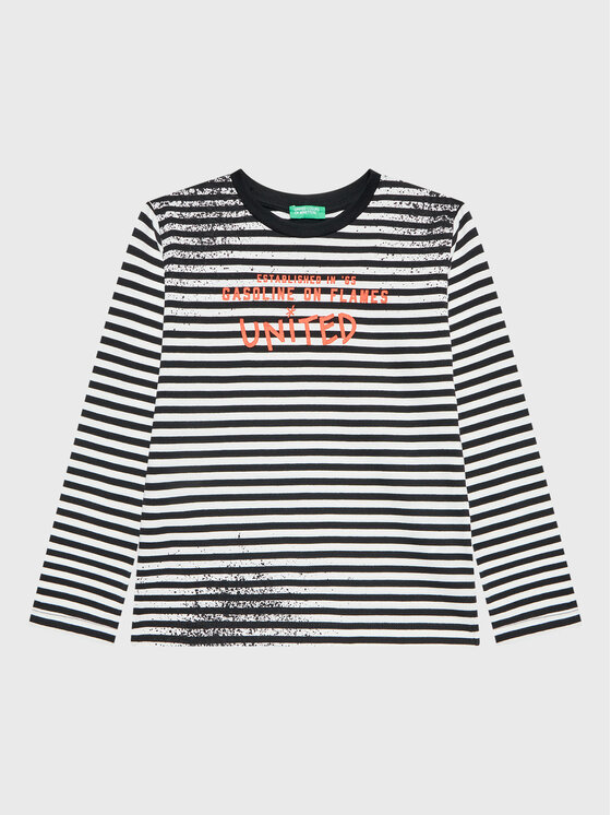 United Colors Of Benetton Bluză 3XWWC106F Negru Regular Fit
