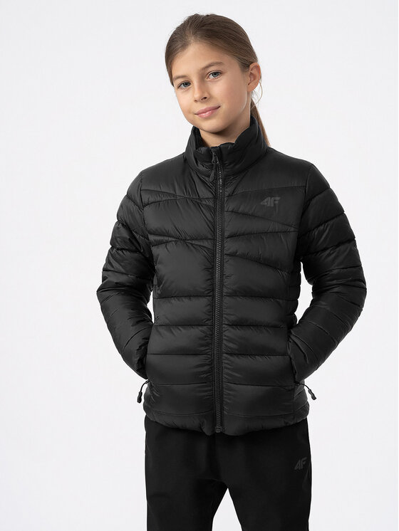 4F Geacă din puf 4FJAW23TDJAF219 Negru Regular Fit