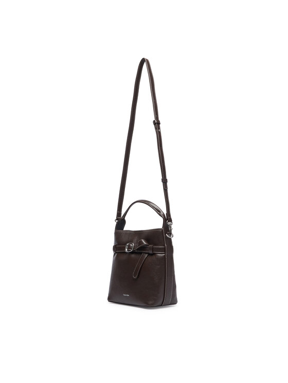 Calvin Klein Calvin Klein Soma Buckle Mini Bucket Crossbody LV04F3550G Brūns