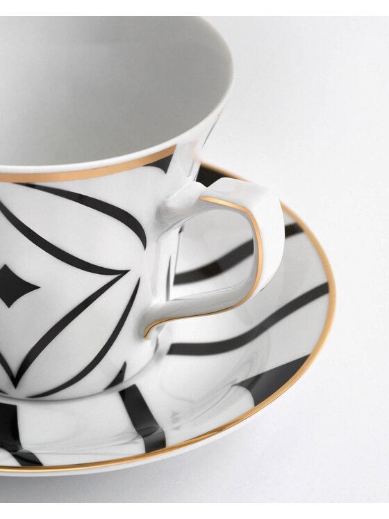 La Mania La Mania Filiżanka ze spodkiem Bauhaus Biały