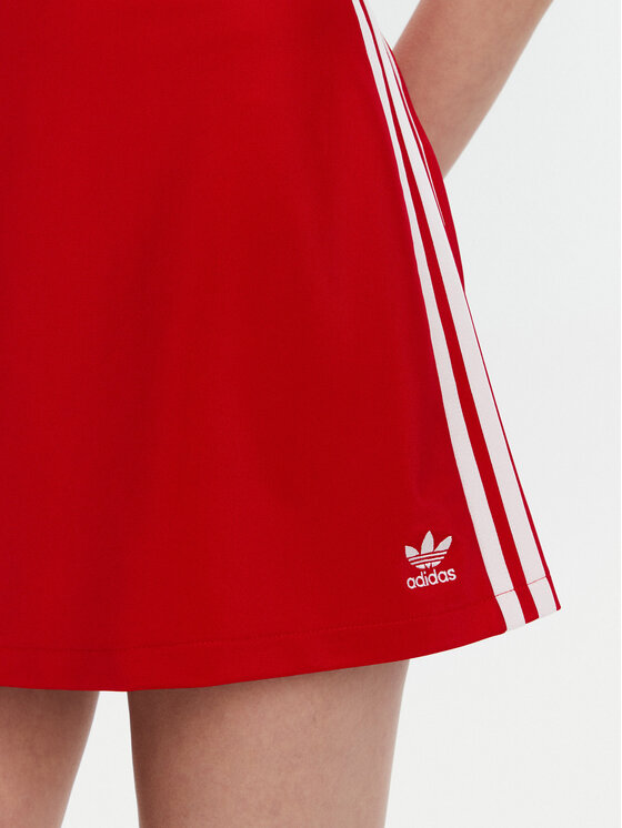 adidas adidas Spódnica trapezowa adicolor 3-Stripes JD0282 Czerwony Regular Fit