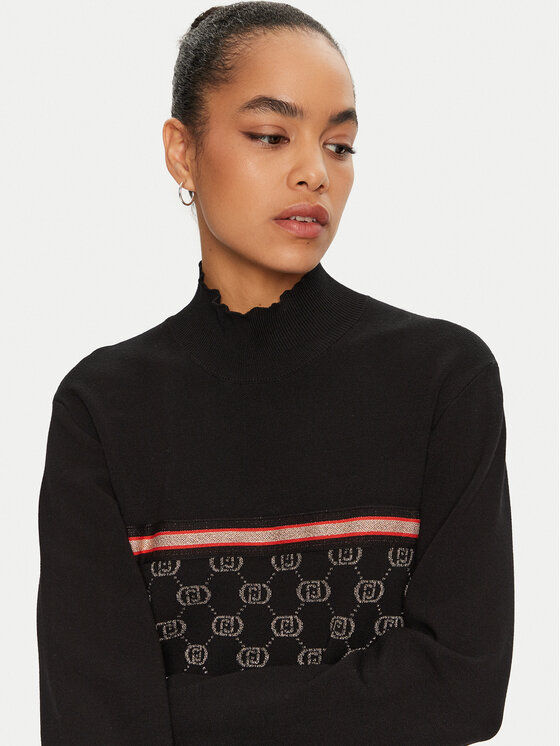Liu Jo Sport Liu Jo Sport Úpletové šaty TF4227 MS63L Černá Regular Fit