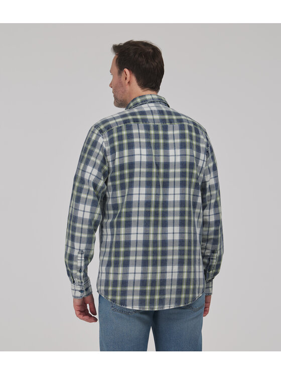 Lee Cooper Lee Cooper Koszula jeansowa WILL Zielony Regular Fit