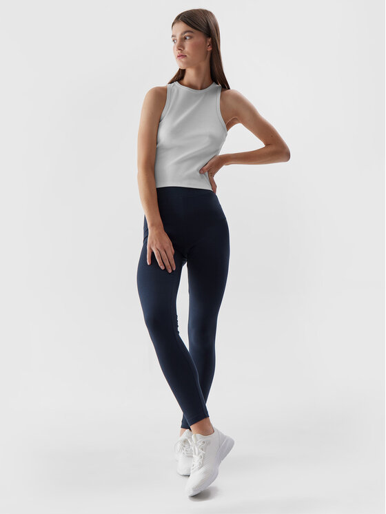 4F 4F Leggings 4FAW23TTIGF108 Sötétkék Regular Fit