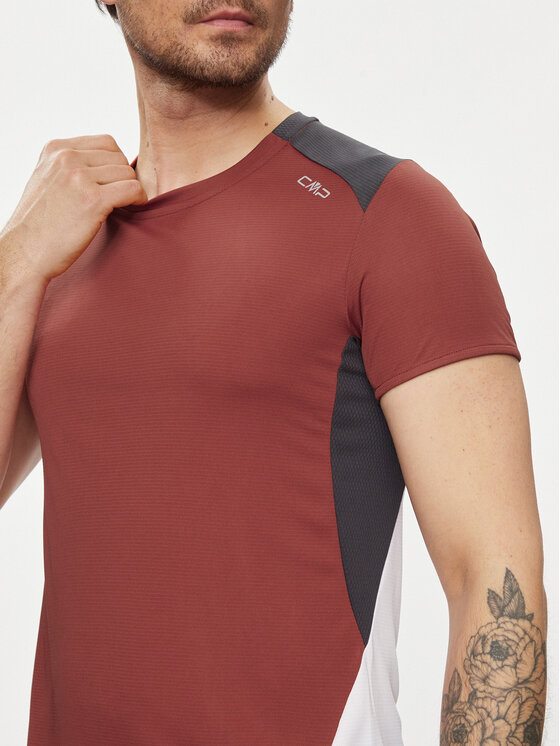 CMP CMP Techniniai marškinėliai 33N6687 Ruda Regular Fit