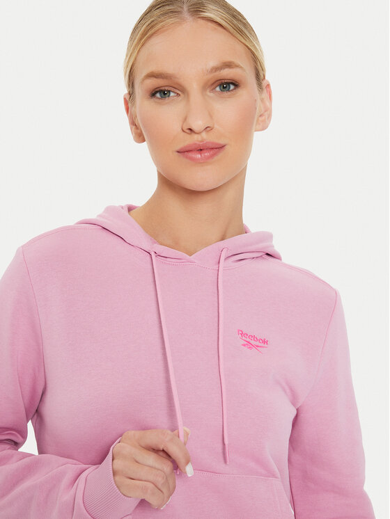 Reebok Felpa French Terry Hoodie 100075858 Rosa Regular Fit Modivo